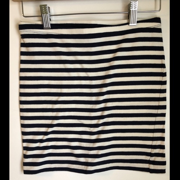 H&M Navy and White Striped Skirt - Picture 1 of 2